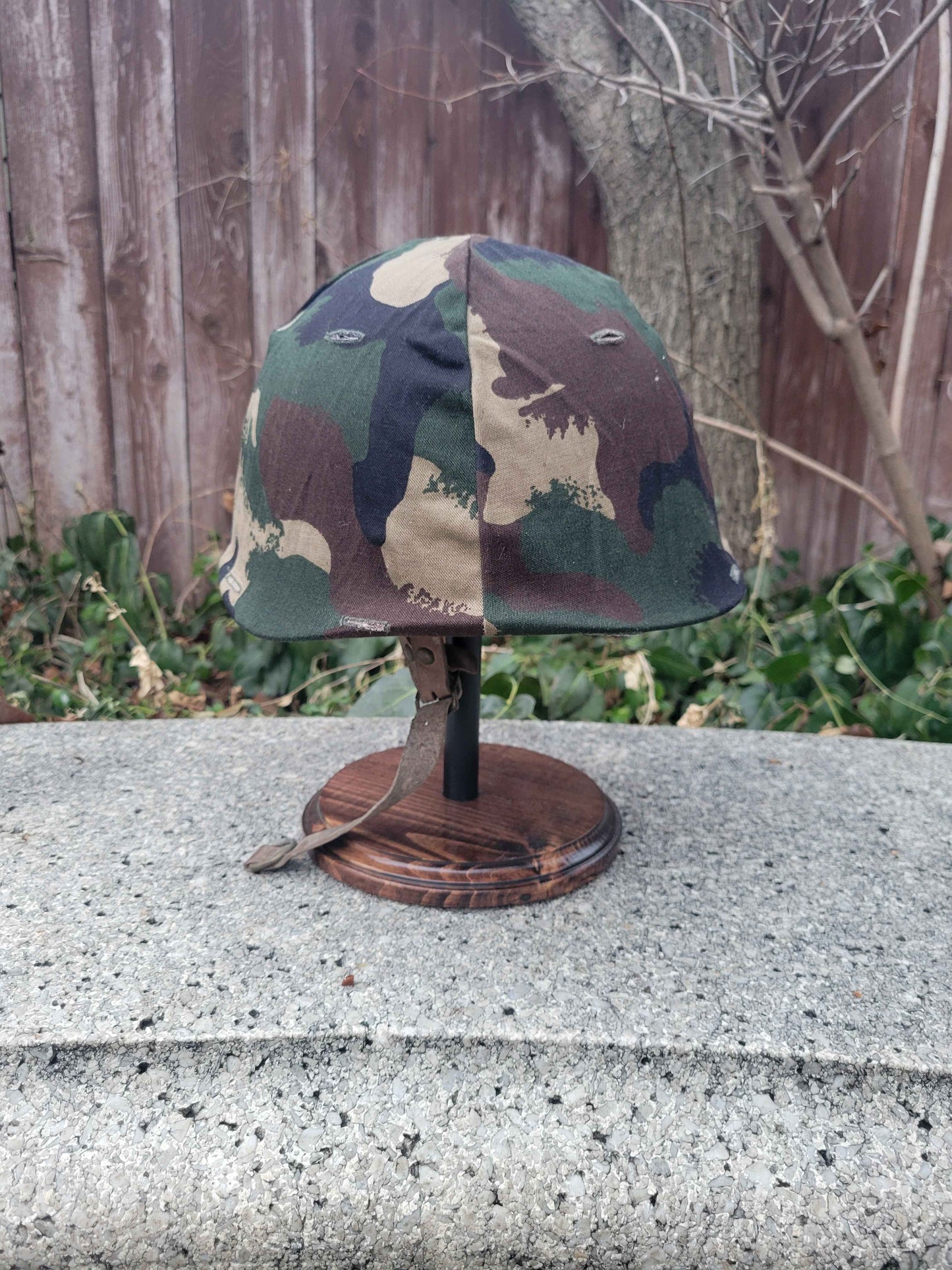 Hungarian M70 Helmet w/ M1990 Woodland Camo Cover