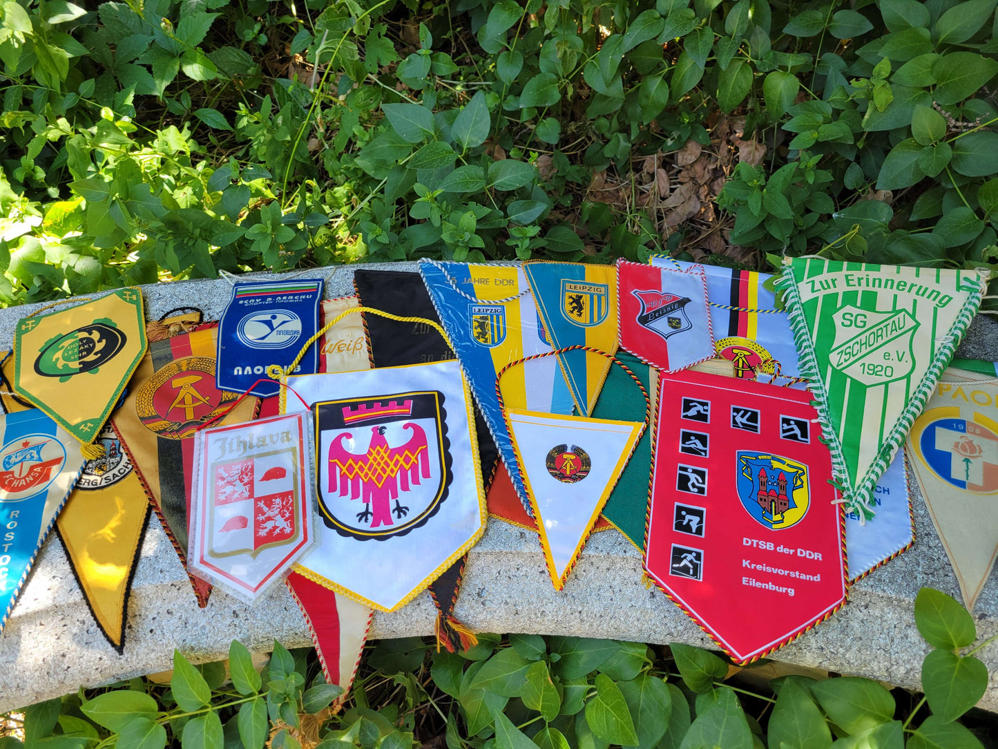 East German DDR Warsaw Pact Pennants Grab Bag