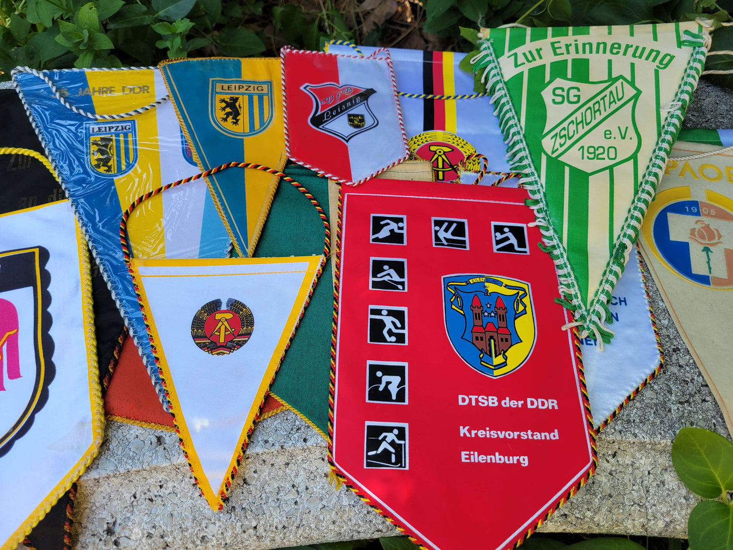 East German DDR Warsaw Pact Pennants Grab Bag