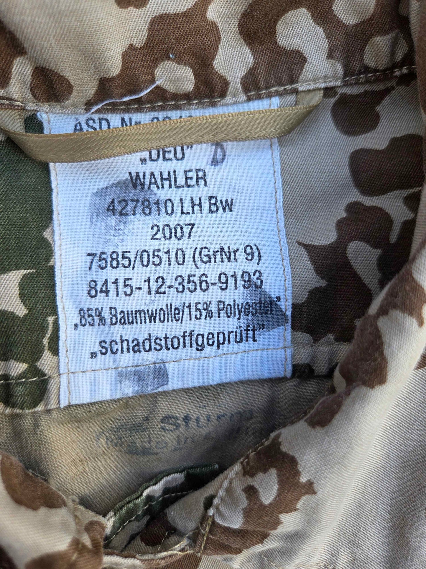 German Tropentarn Complete Camo Uniform Jackets + Pants