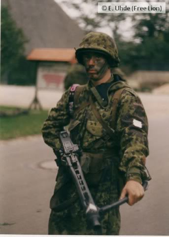 Danish Army M1 Helmet w/ Early M/84 Helmet Cover