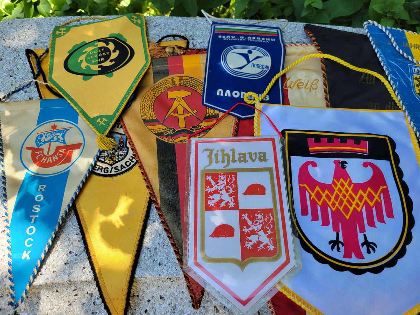 East German DDR Warsaw Pact Pennants Grab Bag