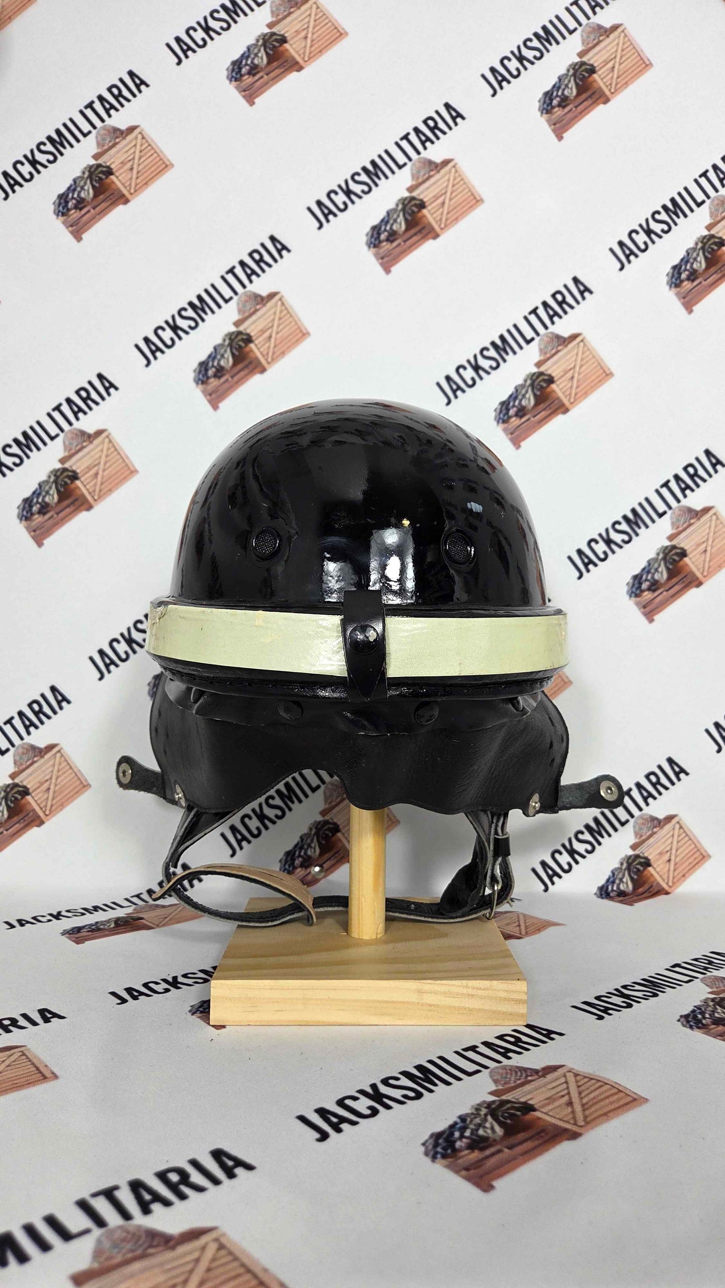 Vintage Italian Carabinieri Police Motorcycle Helmet - Casco Da Moto
