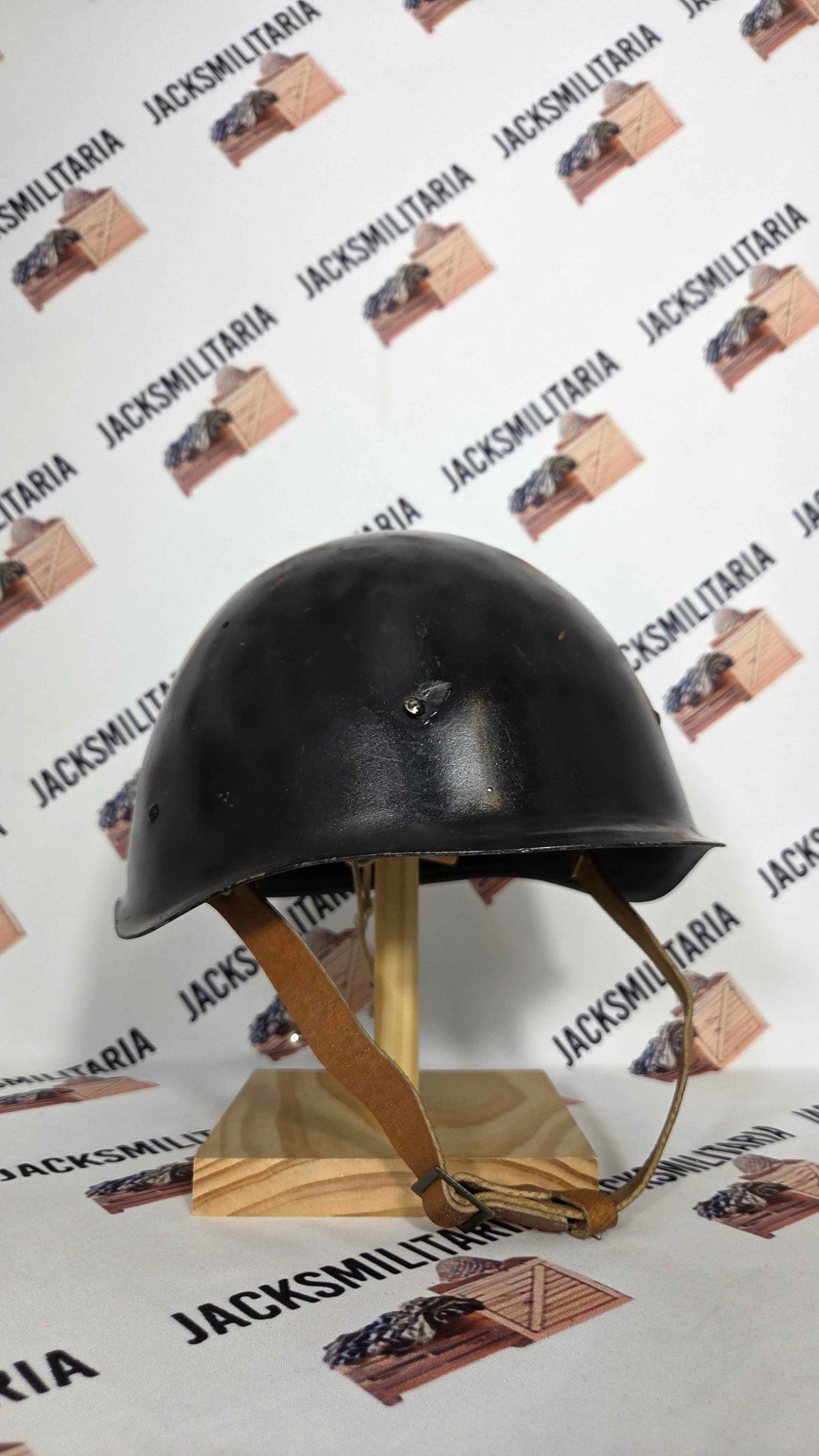Czech Vz Black FireFighter Helmet SSh-39 Repurposed