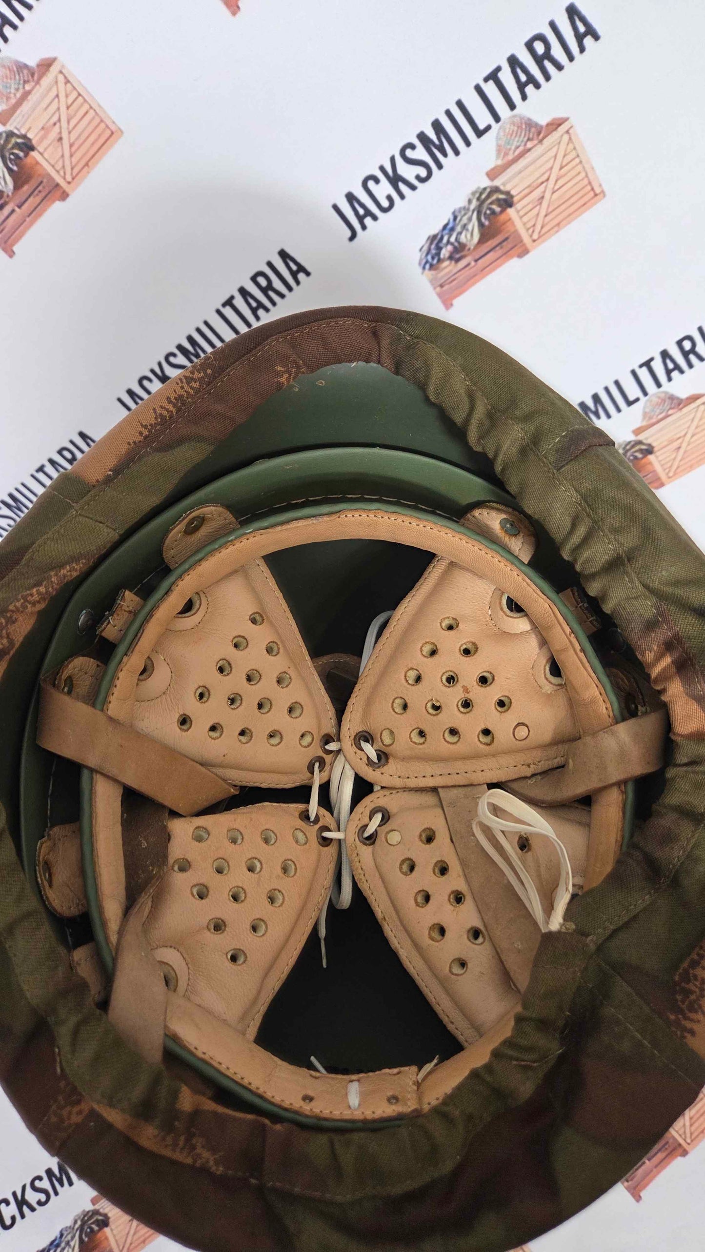 Hungarian NOS M90 Helmet w/ M87 "Raba" Camo Cover