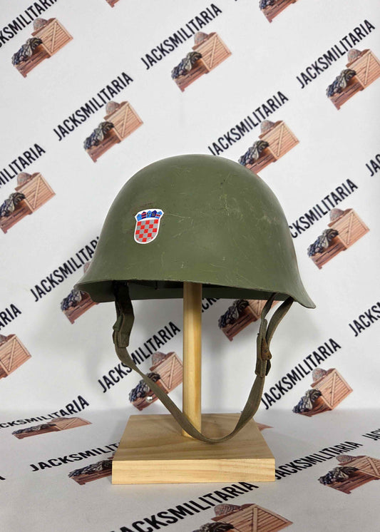 Croatian Yugoslav M59 army helmet w/ decal