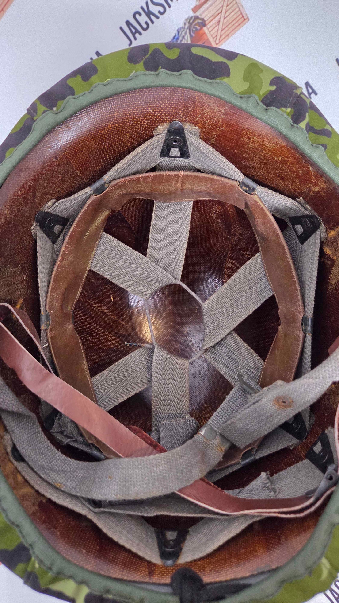 Danish Army M1 Helmet w/ Early M/84 Helmet Cover