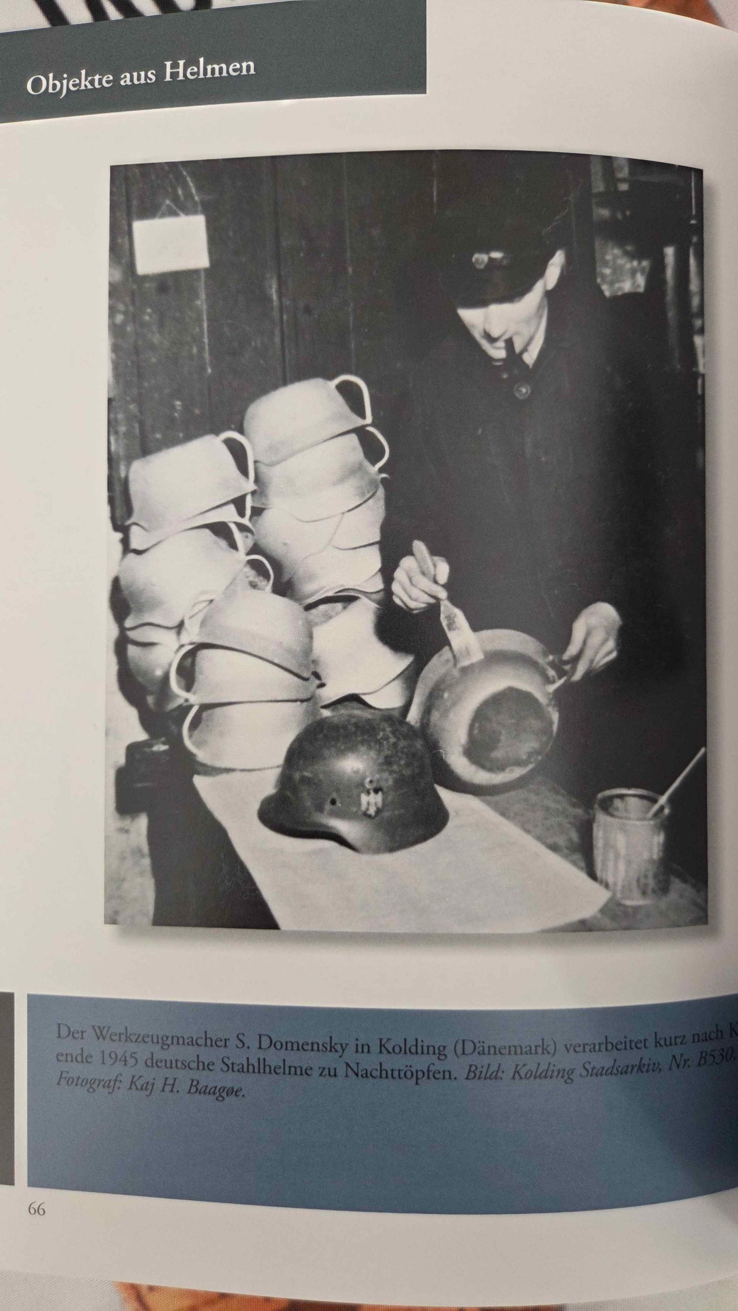 Pot made from recycled WW2 Stahlhelm