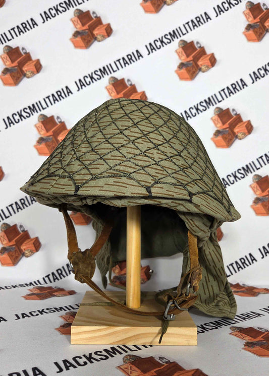 East German M56/76 Helmet w/ Strichtarn Cover & Net