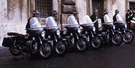 Vintage Italian Carabinieri Police Motorcycle Helmet - Casco Da Moto