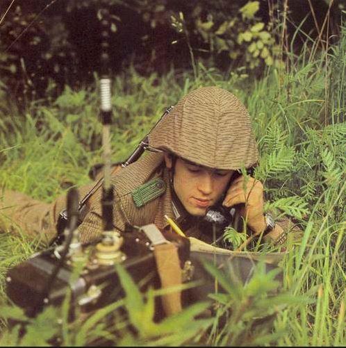 East German M56/76 Helmet w/ Strichtarn Cover & Net