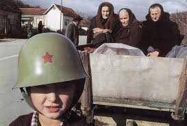 Yugoslavian Serbian M59/85 Helmet w/ Oak Leaf helmet cover